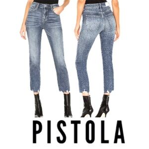 PISTOLA Monroe Mid Rise Cropped Cigarette Jeans in Mystique Women’s Sz 28
